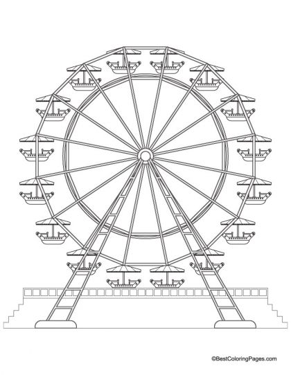 420x542 Ferris Wheel Coloring Page Download Free Ferris Wheel Coloring