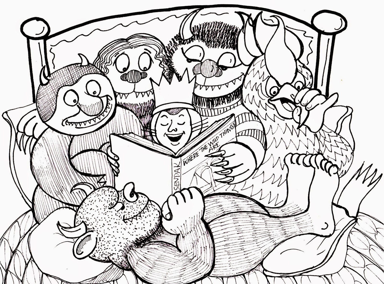 1600x1184 Where The Wild Things Are Coloring Pages