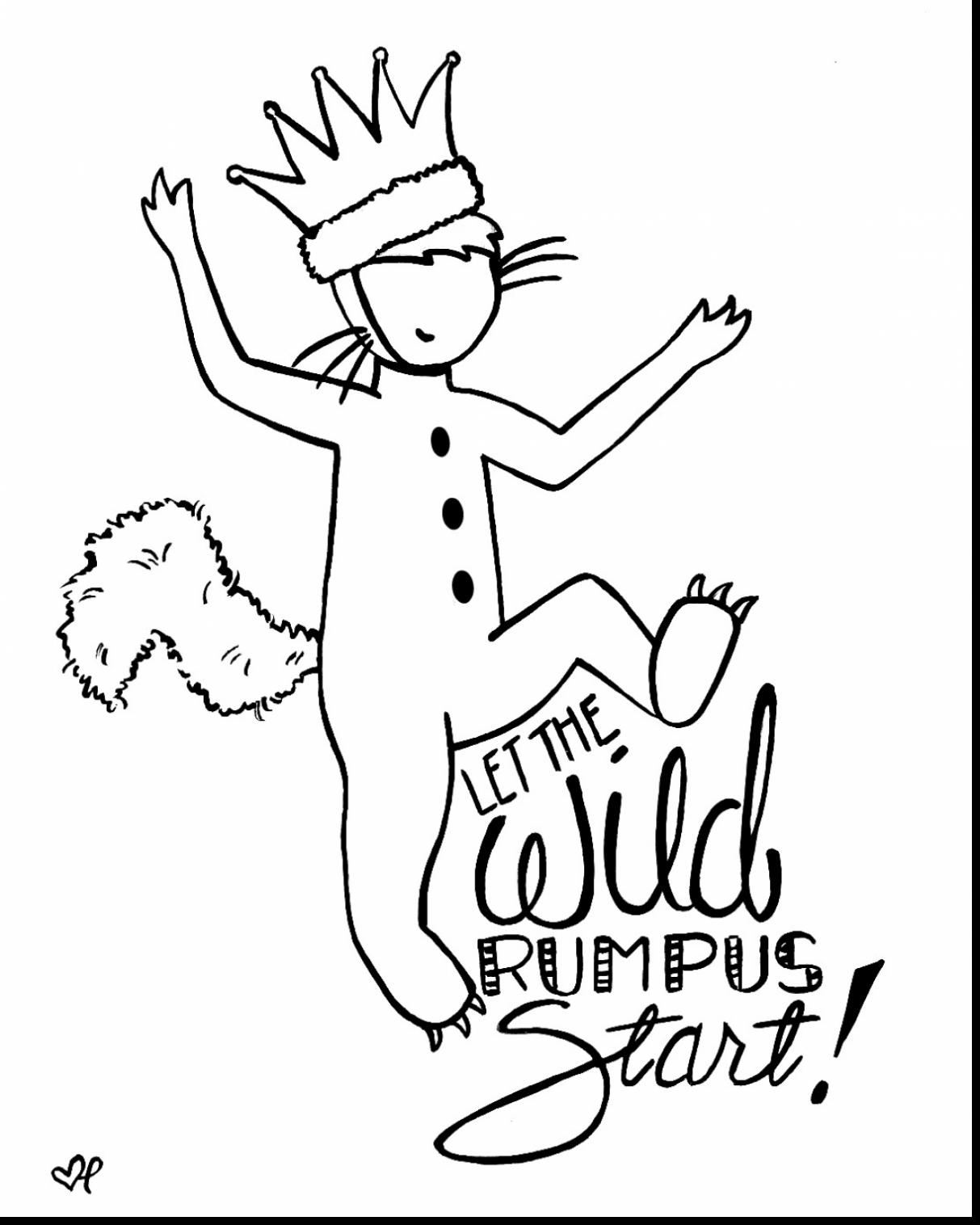 1213x1516 Where The Wild Things Are Coloring Pages