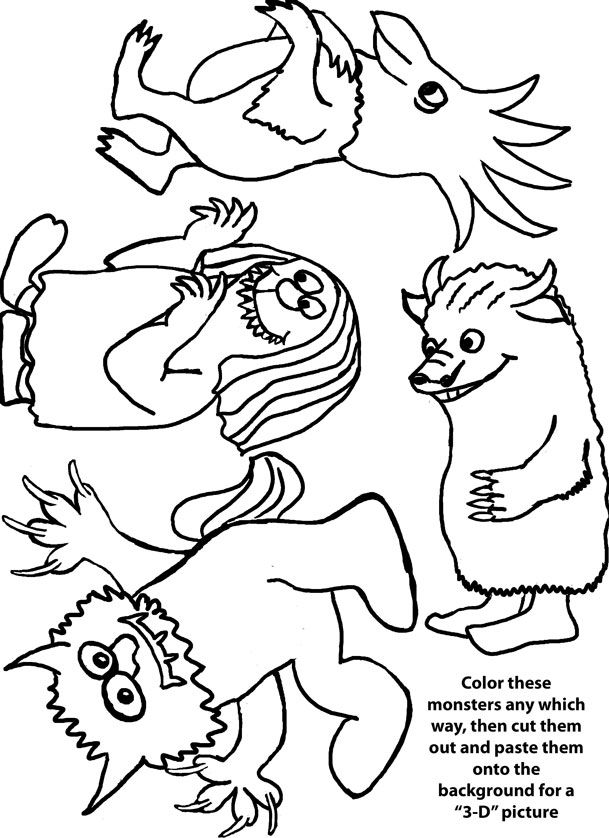 Where The Wild Things Are Coloring Pages Printable 609x838 Where The Wild Things Are Coloring Pages Printable