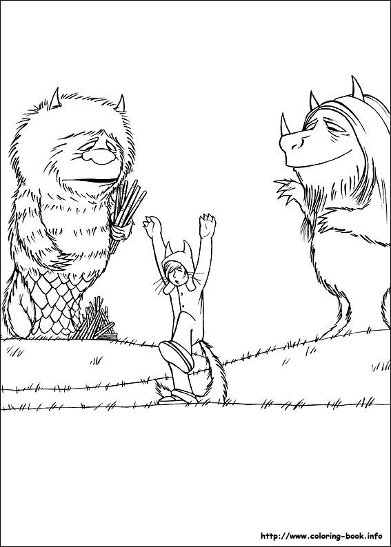 Where The Wild Things Are Coloring Picture 1st Bday 567x794 Where The Wild Things Are Coloring Picture 1st Bday