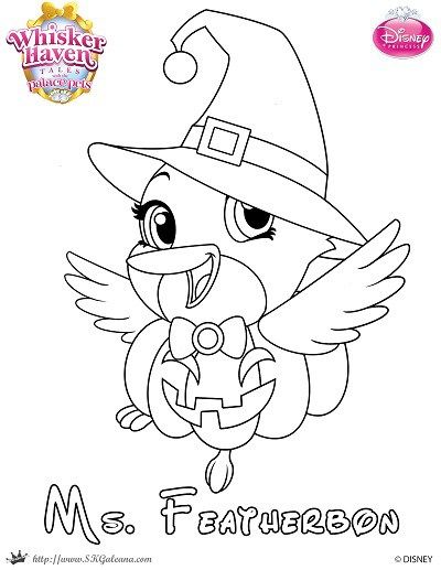 400x517 Printable Halloween Coloring Page Of Ms. Featherbon From Whisker