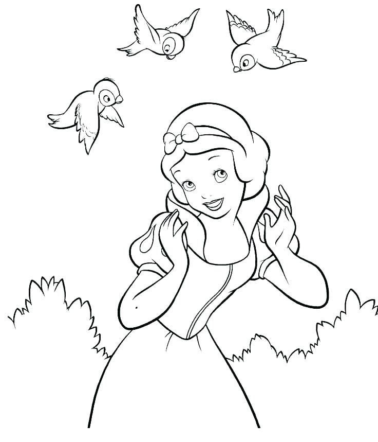 736x859 Snow White And Seven Dwarfs Coloring Pages Snow White And