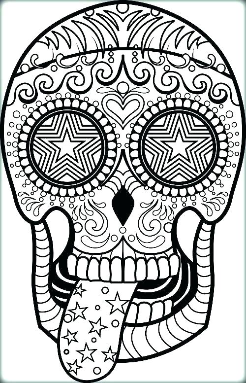 500x777 Sugar Skull Coloring Pages Printable Skull Coloring Pages Black