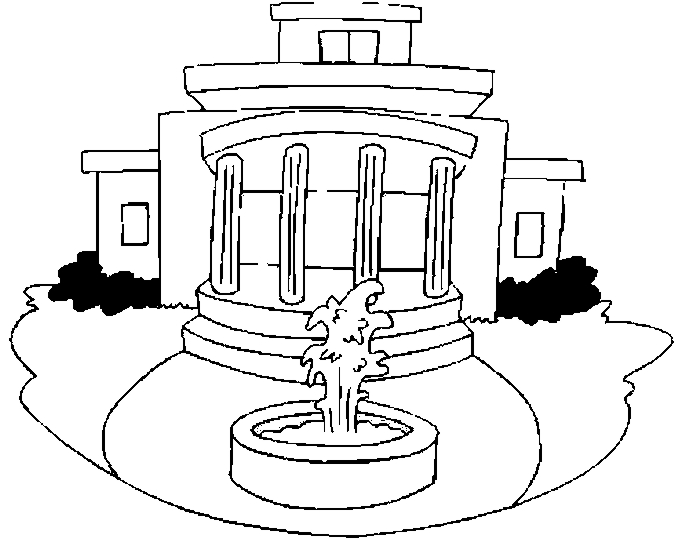 675x539 White House Coloring Page