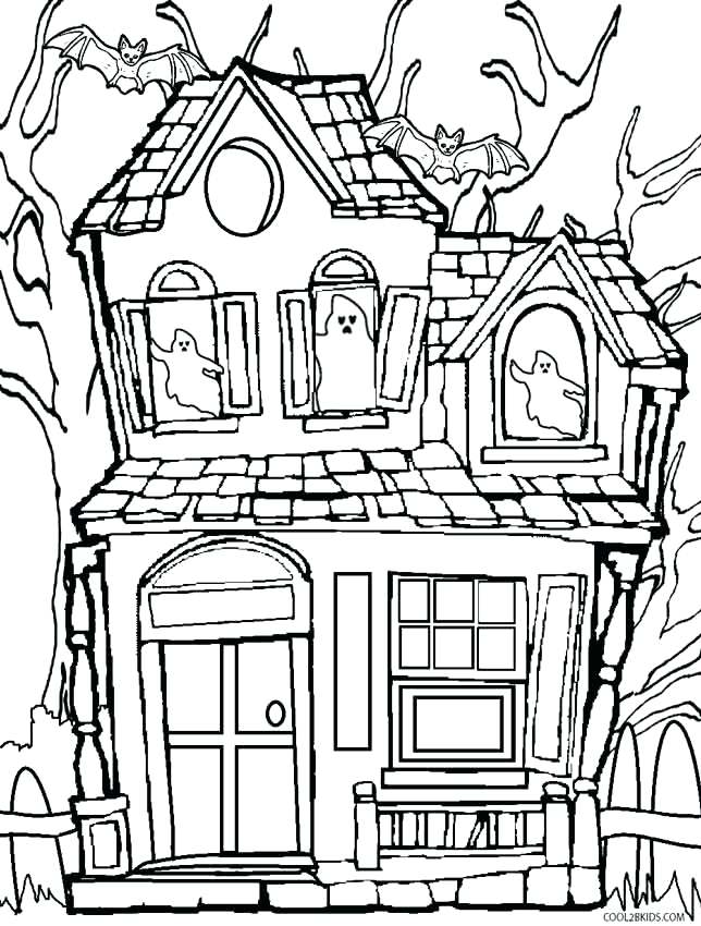 644x850 House Coloring Pages