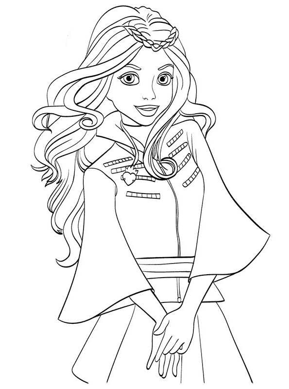 Kids N 15 Coloring Pages Of Disney Descendant Wicked World 595x800 Kids N 15 Coloring Pages Of Disney Descendant Wicked World