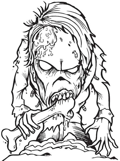 Scary Coloring Pages For Adults Zombie Creepy Coloring Page Wicked 500x668 Scary Coloring Pages For Adults Zombie Creepy Coloring Page Wicked
