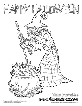 325x421 Printable Wicked Witch Coloring Page