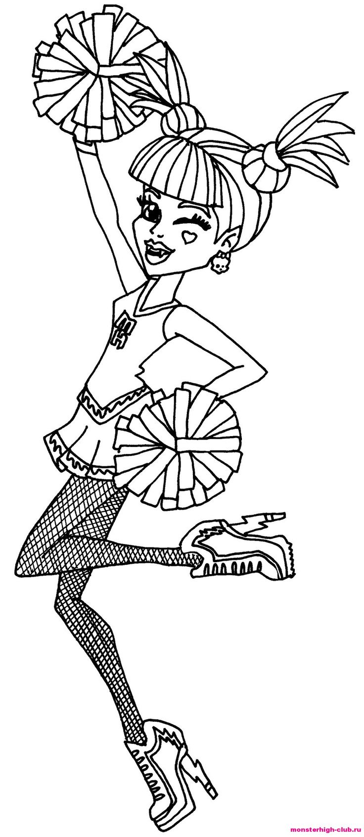 Monster High Coloring Pages To Print Draculaura Wig For Kids 736x1691 Monster High Coloring Pages To Print Draculaura Wig For Kids