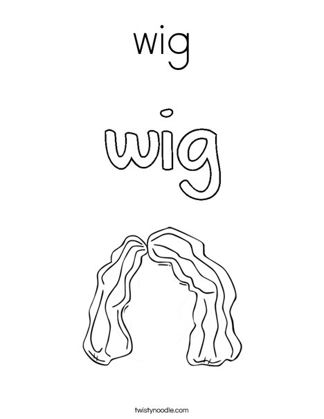 Wig Coloring Page 468x605 Wig Coloring Page