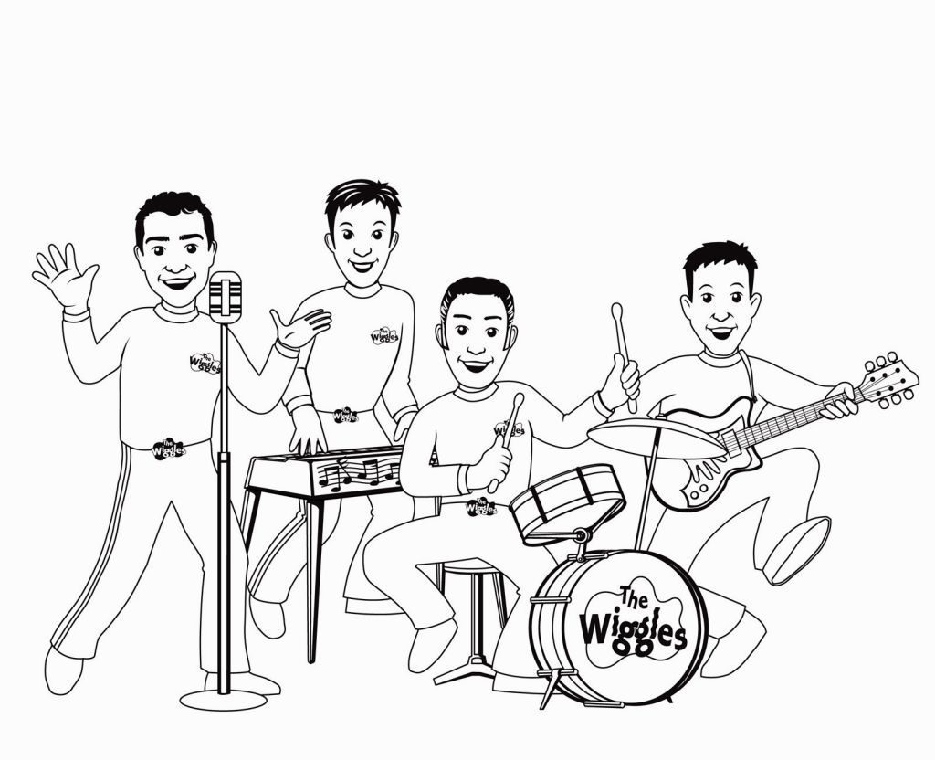 On The Wiggles Coloring Pages 1024x832 On The Wiggles Coloring Pages