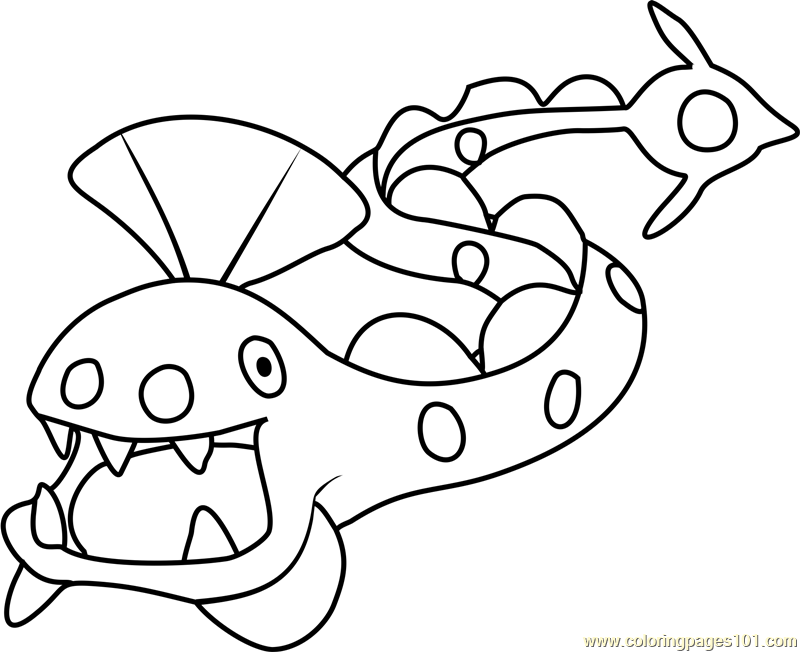 800x652 Huntail Pokemon Coloring Page