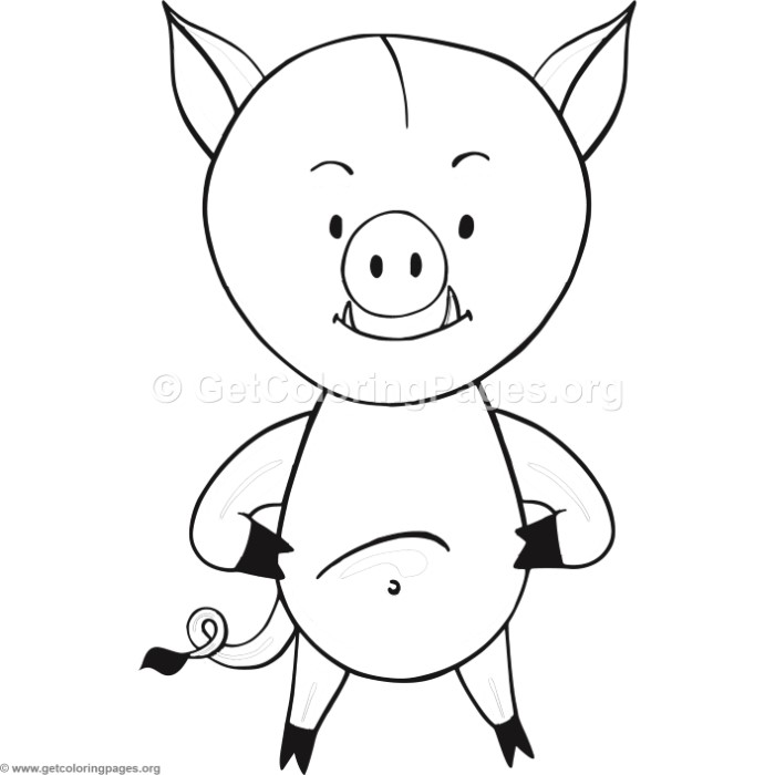 Easy Wild Boar Coloring Pages 700x700 Easy Wild Boar Coloring Pages