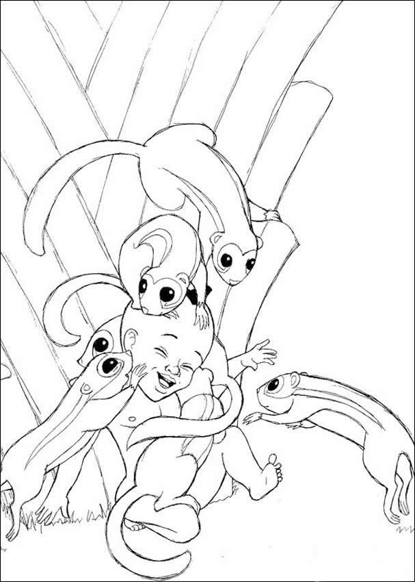 Kirikou And Wild Boar Coloring Pages 607x850 Kirikou And Wild Boar Coloring Pages