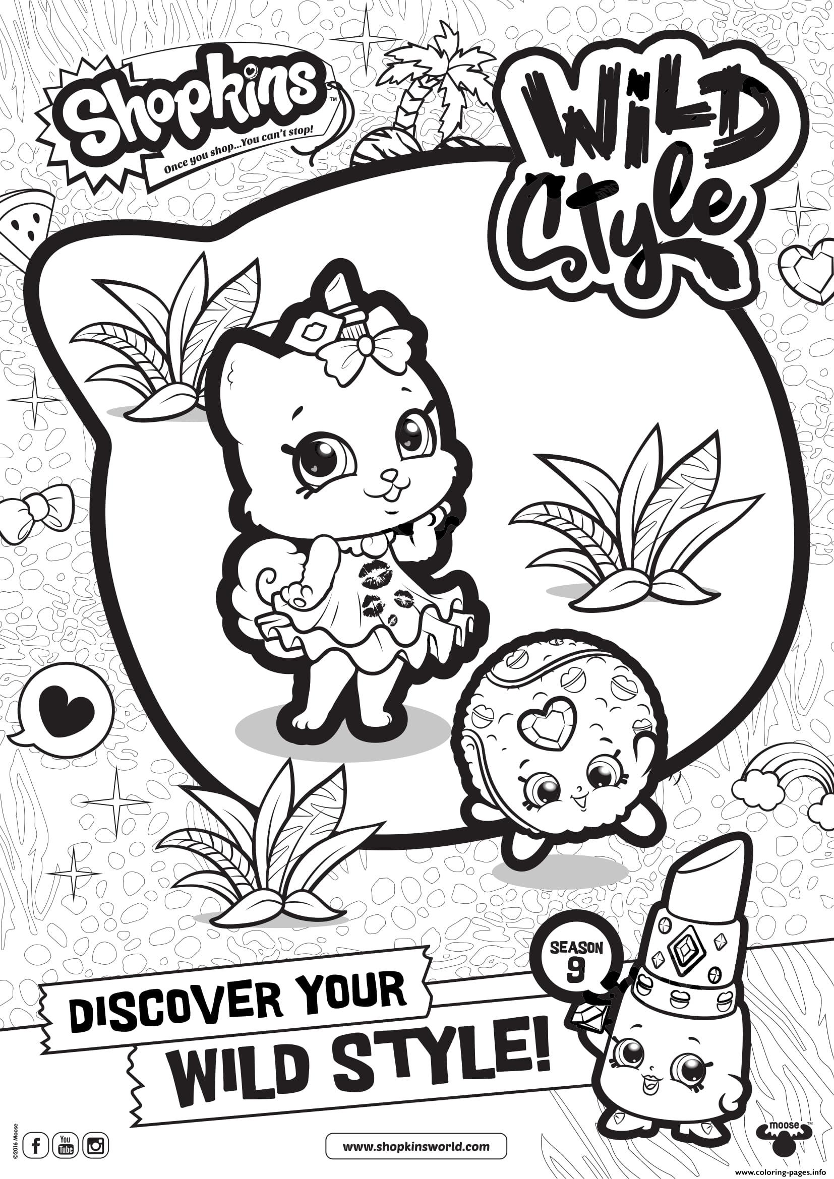 Shopkins Season 9 Wild Style 3 Coloring Pages Printable 1654x2339 Shopkins Season 9 Wild Style 3 Coloring Pages Printable