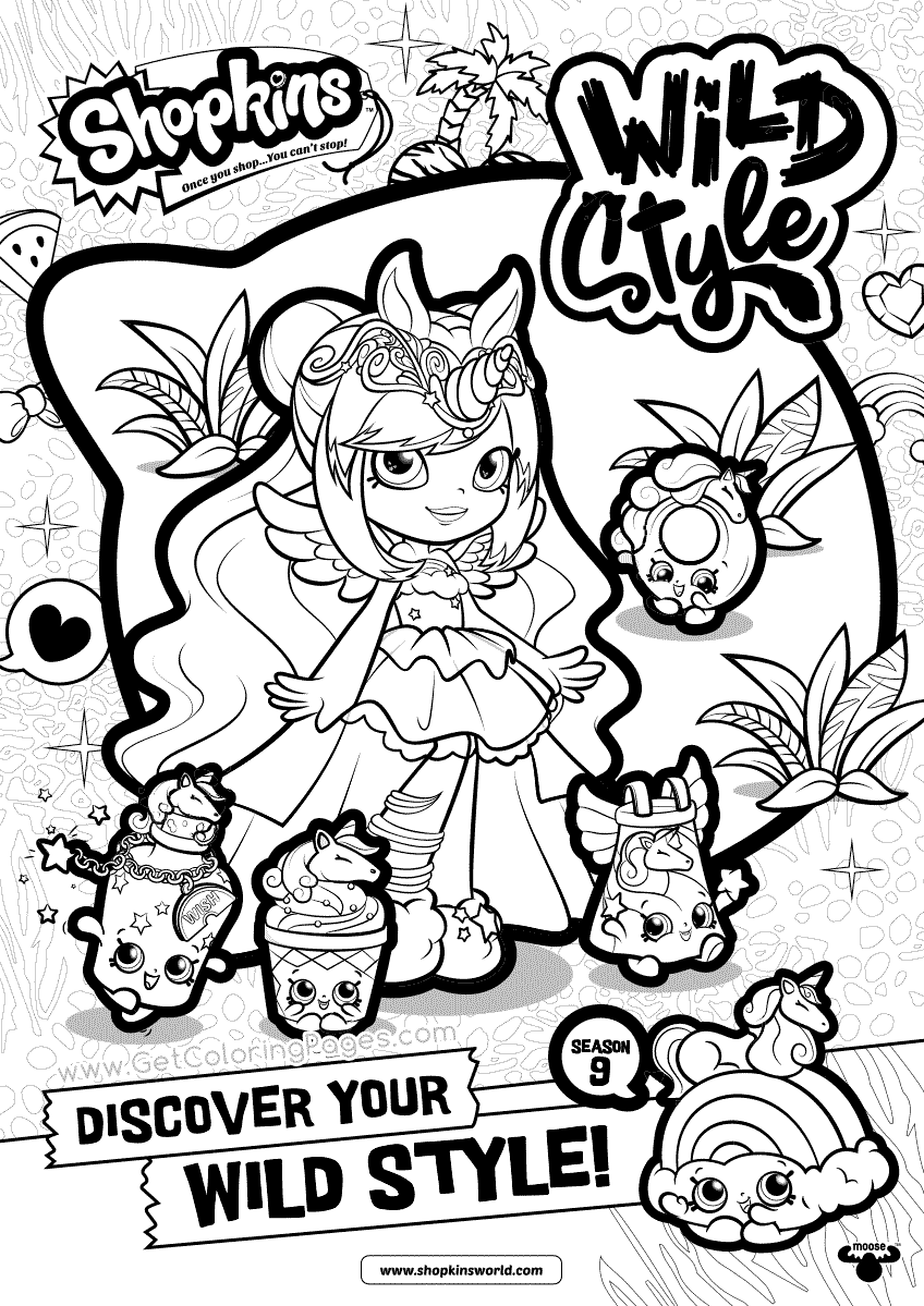 Shopkins Wild Style Coloring Pages 848x1199 Shopkins Wild Style Coloring Pages