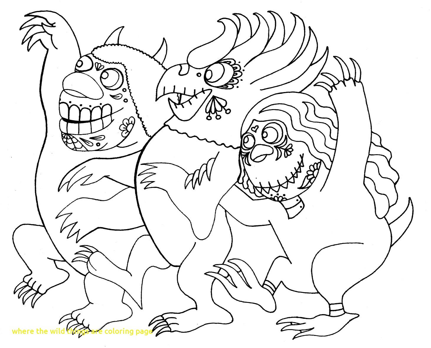 Where The Wild Things Are Coloring Pages Print 1460x1180 Where The Wild Things Are Coloring Pages Print
