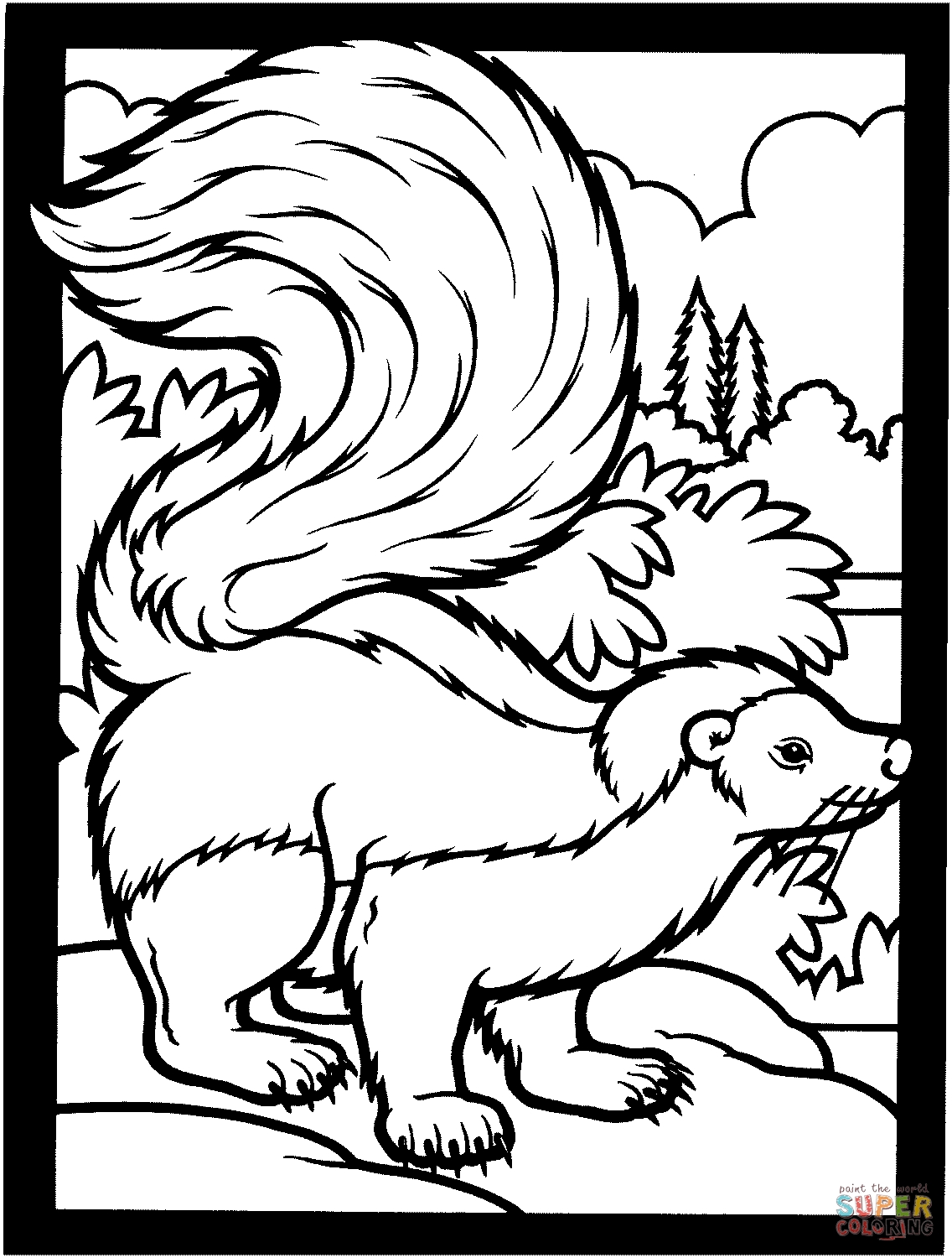 1136x1500 New Skunk Coloring Page Collection Printable Coloring Sheet