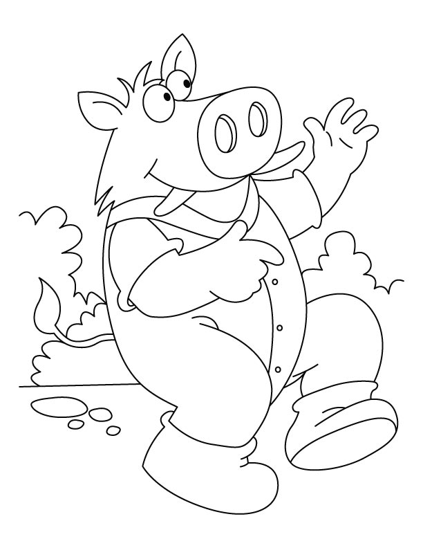 612x792 Wild Boar Coloring Pages