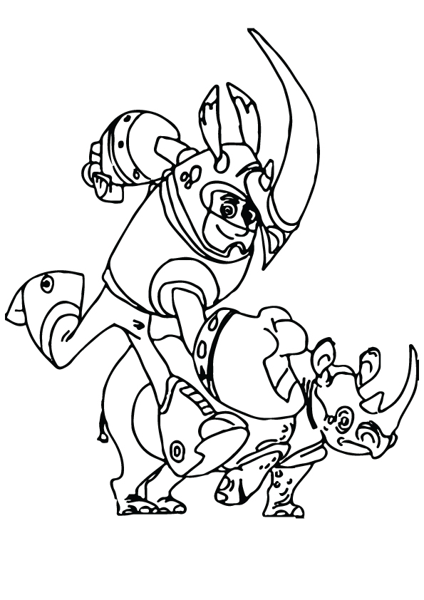 595x842 Wild Kratts Coloring Pages Rhino Power Coloringstar, Wild Coloring
