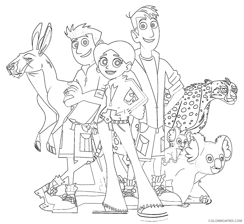 Wild Kratts Coloring Pages To Print Coloring4free 836x768 Wild Kratts Coloring Pages To Print Coloring4free