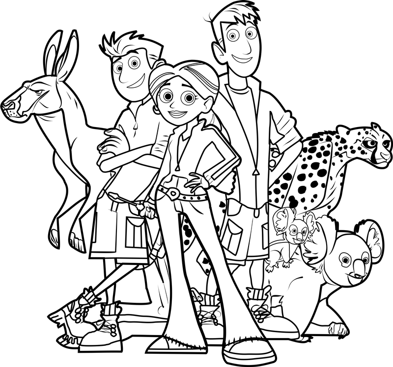 800x748 Wild Kratts Coloring Pages