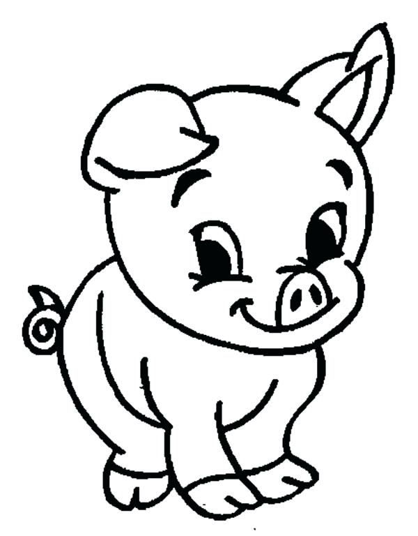 600x768 Pictures Of Pigs To Color Cute Baby Pig Coloring Pages Pig Cartoon