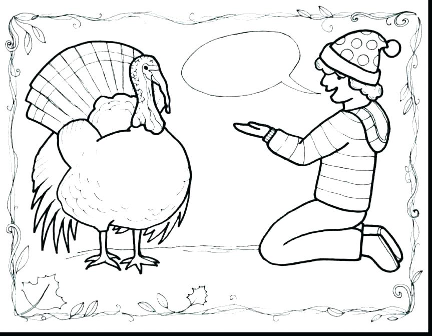 863x671 Turkey Coloring Pages Printable Thanksgiving Turkey Coloring Page