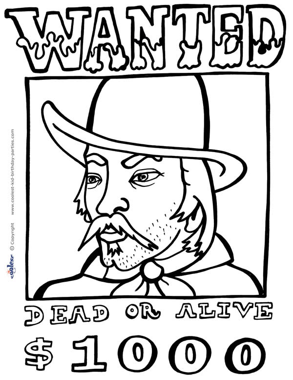 Printable Wild West Coloring Page 1 600x777 Printable Wild West Coloring Page 1