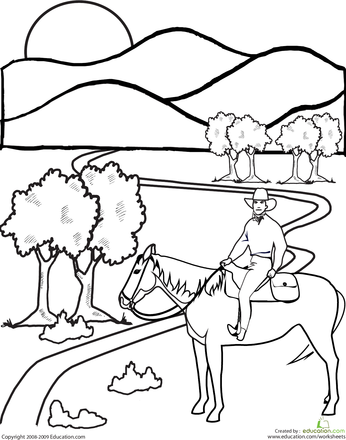 Project Ideas Wild West Coloring Pages For Kids With The Cowboy 346x440 Project Ideas Wild West Coloring Pages For Kids With The Cowboy