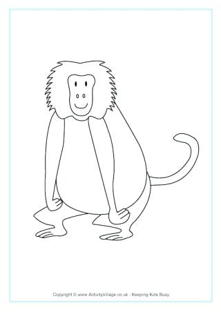 Wildebeest Coloring Pages Baboon Colouring Page Wildebeest 320x452 Wildebeest Coloring Pages Baboon Colouring Page Wildebeest