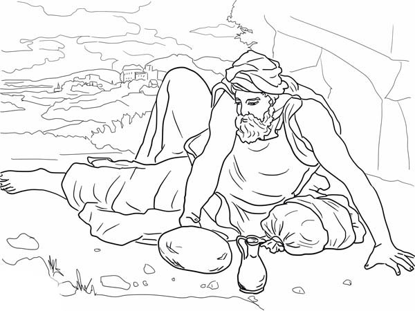600x450 Elijah In The Wilderness Coloring Pages Coloring Sun
