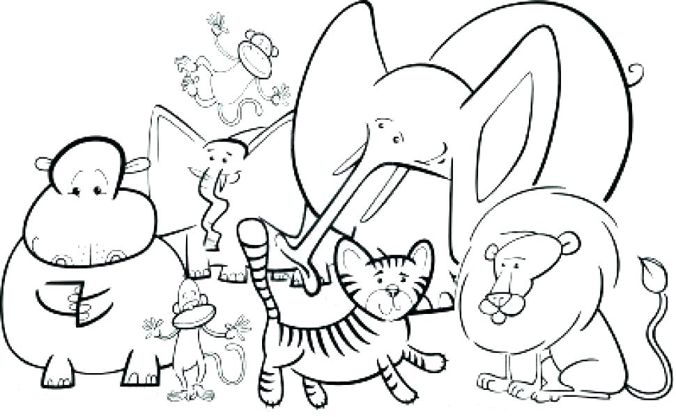 970x599 Jungle Animal Coloring Pages Safari Animals Coloring Pages