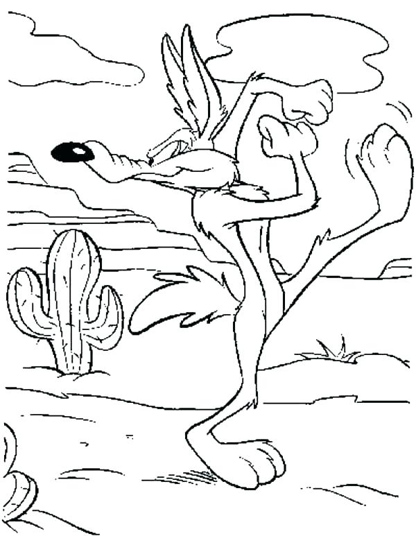 Coyote Coloring Pages 600x773 Coyote Coloring Pages
