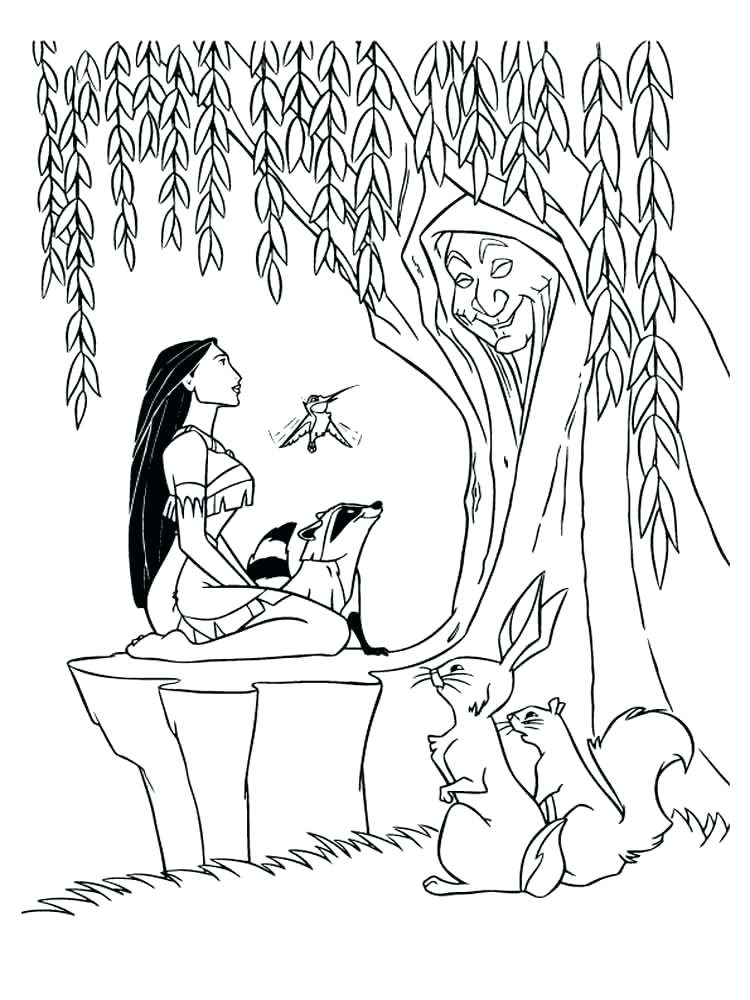 750x1000 Coloring Pages 7 Download And Print Historical Pocahontas Murs