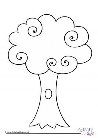 320x452 Willow Tree Colouring Page