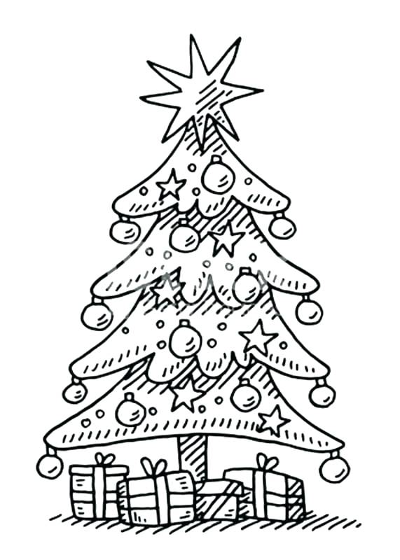 571x800 Christmas Trees Coloring Pages
