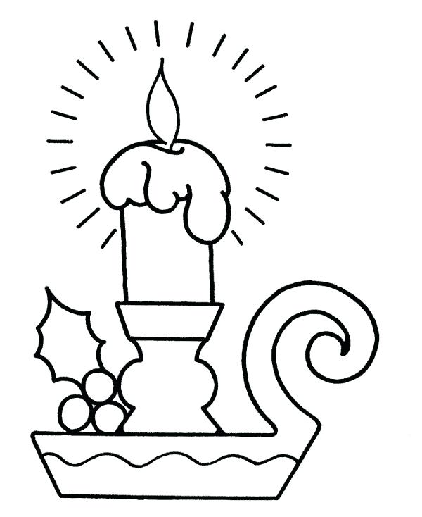 600x734 Christmas Candles Coloring Pages Candle Candle Blow By The Wind