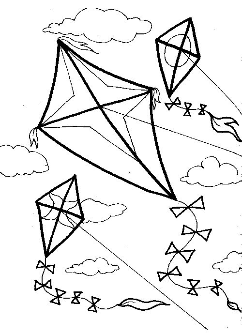500x690 Wind Blowing Coloring Page