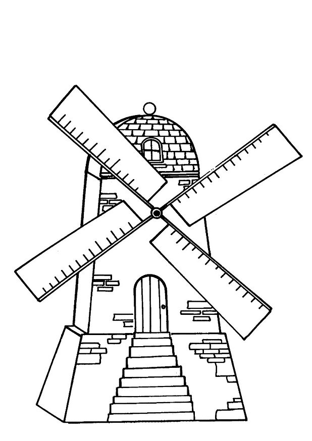 618x874 Kids N 18 Coloring Pages Of Windmills