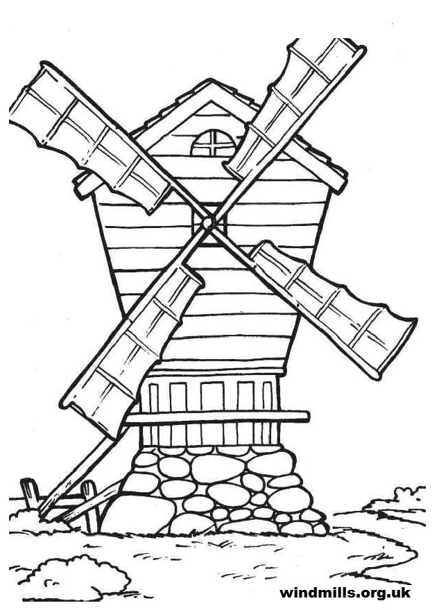 Windmill Drawing Color 633x880 Windmill Drawing Color