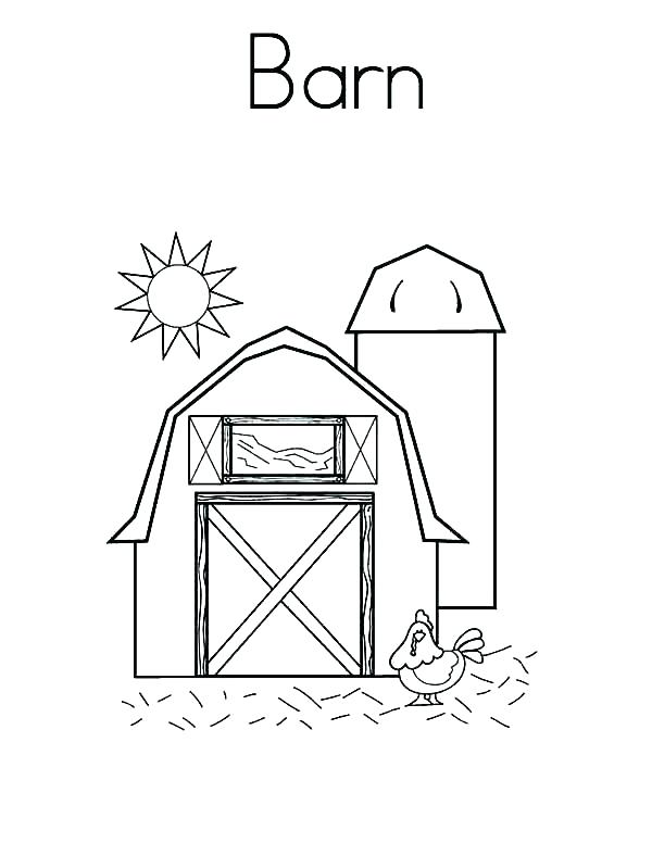 Barn Coloring Pages Tractor Tractor Farm And Barn Coloring Page 600x776 Barn Coloring Pages Tractor Tractor Farm And Barn Coloring Page