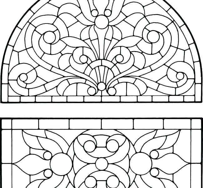 Stained Glass Window Coloring Pages 650x600 Stained Glass Window Coloring Pages