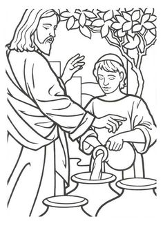 Miracles Of Jesus Is Turn Water Into Wine Coloring Page Church 236x330 Miracles Of Jesus Is Turn Water Into Wine Coloring Page Church