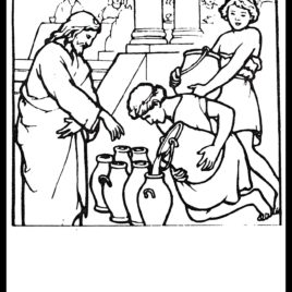 A Turn Pictures Into Coloring Pages Ideal Jesus Turns Water Into 268x268 A Turn Pictures Into Coloring Pages Ideal Jesus Turns Water Into