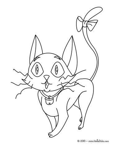 Winged Black Cat Amp Pumpkins Coloring Pages 364x470 Winged Black Cat Amp Pumpkins Coloring Pages