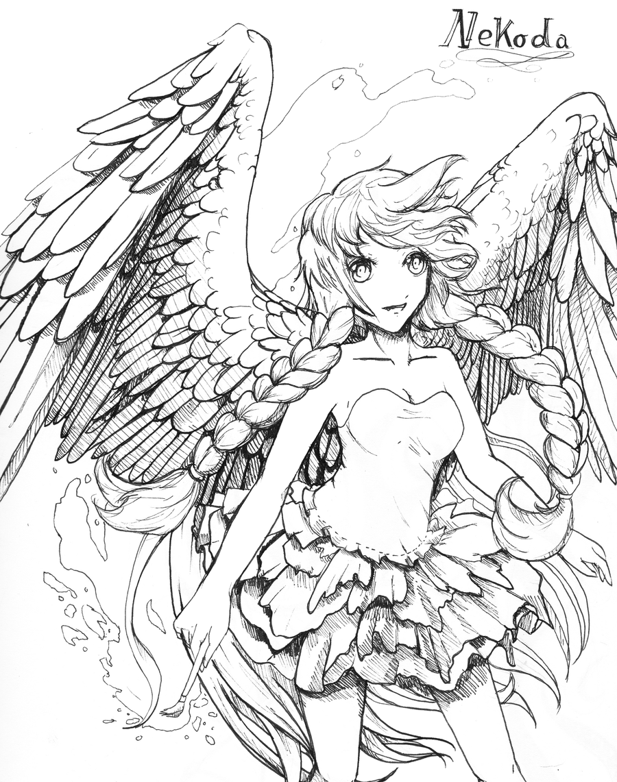 900x1141 Heart With Wings Coloring Pages
