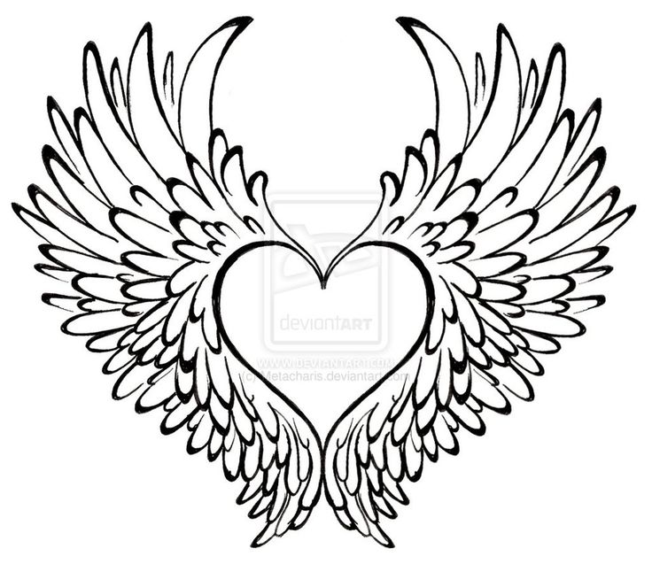 736x637 Heart With Wings Coloring Pages