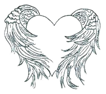452x400 Hearts With Wings Coloring Pages Coloring Pages Hearts Coloring